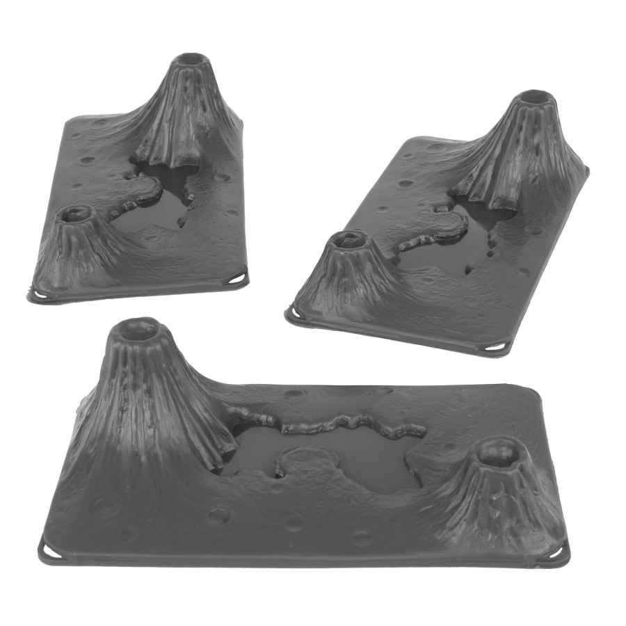 Era Tim Mee | Timmee Volcanic Terrain-3Pc Charcoal Gray Plastic Playset Accessory Usa Made