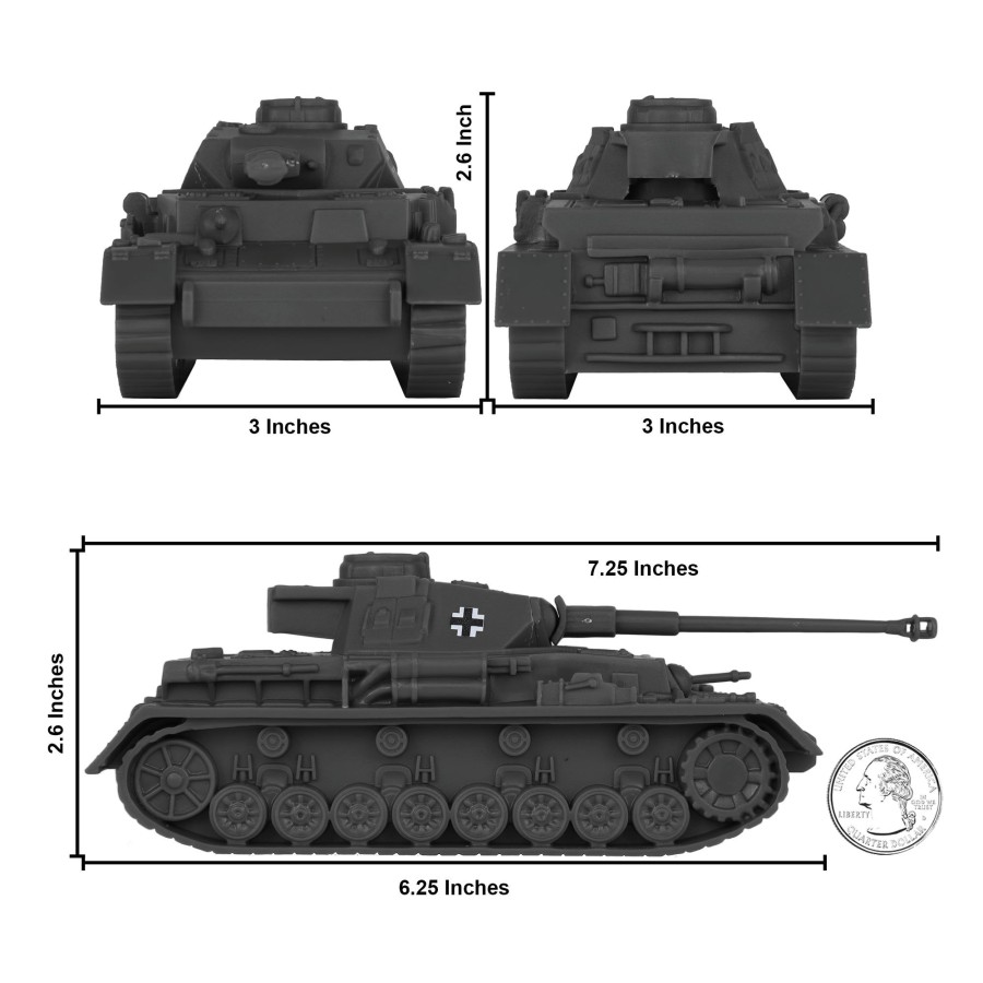 Era BMC Toys | Bmc Cts Ww2 German Panzer Iv Tank-Dark Gray 1:38 Plastic Army Military Vehicle