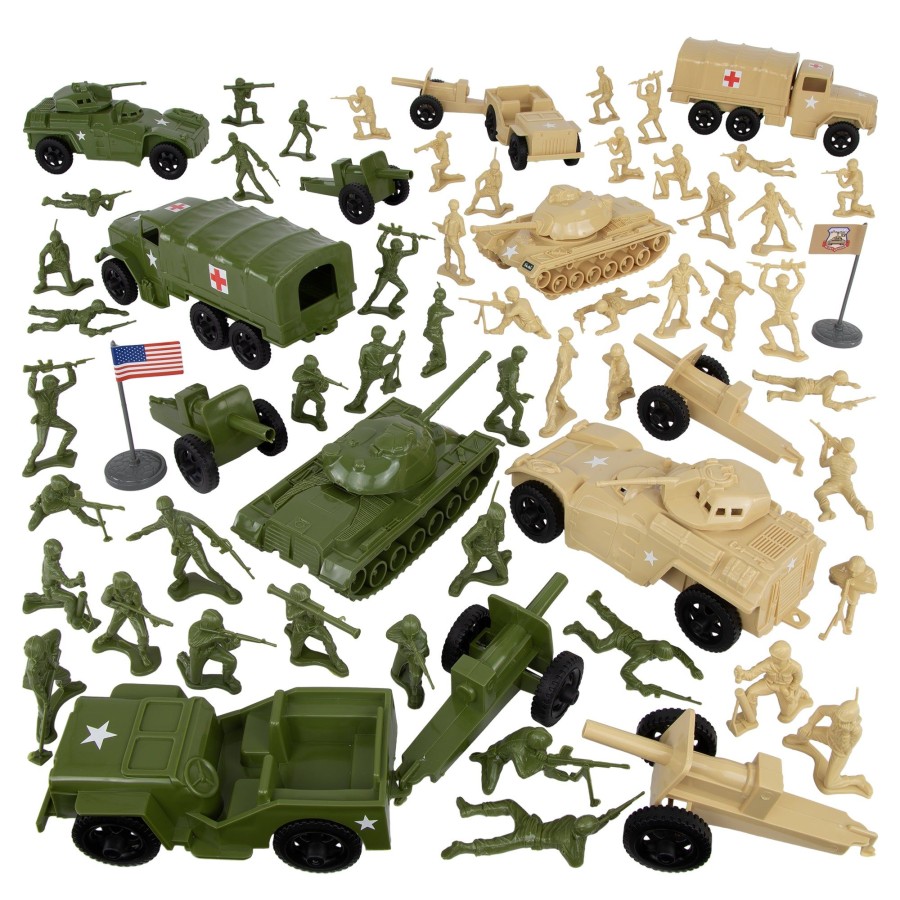 Era Tim Mee | Tim Mee Combat Convoy 64Pc Box Set Od Vs. Tan