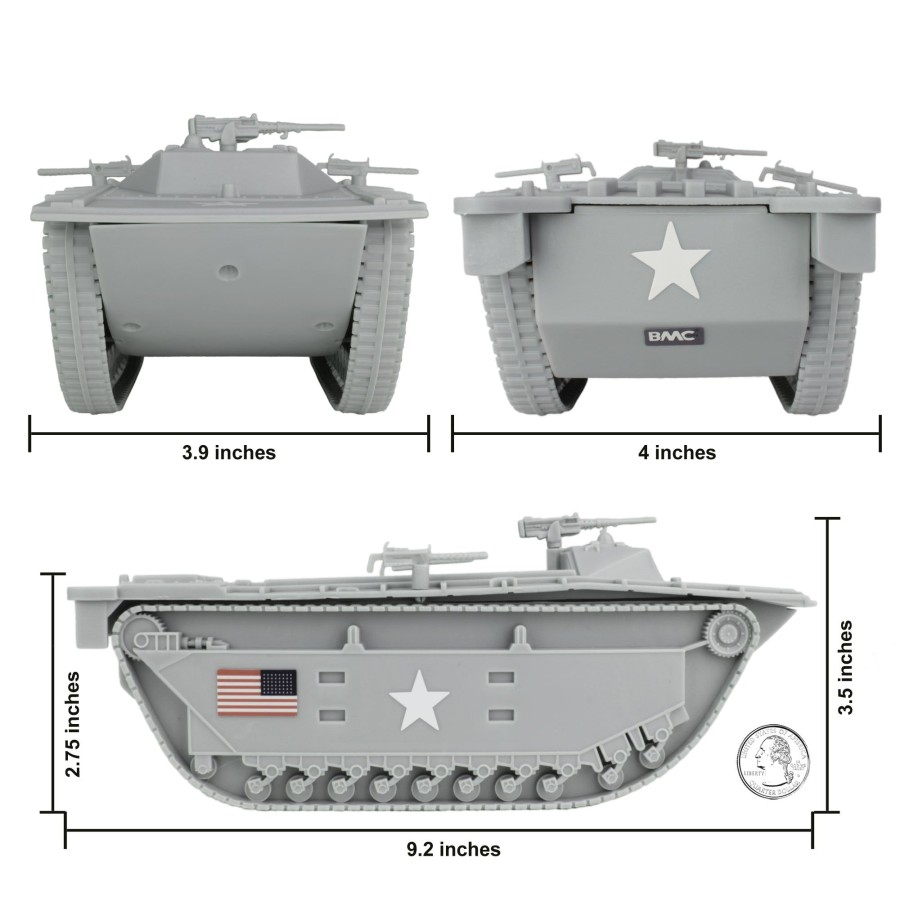 Era BMC Toys | Bmc Ww2 Usmc Amtrac Lvt-1:32 Amphibious Vehicle For Plastic Army Men