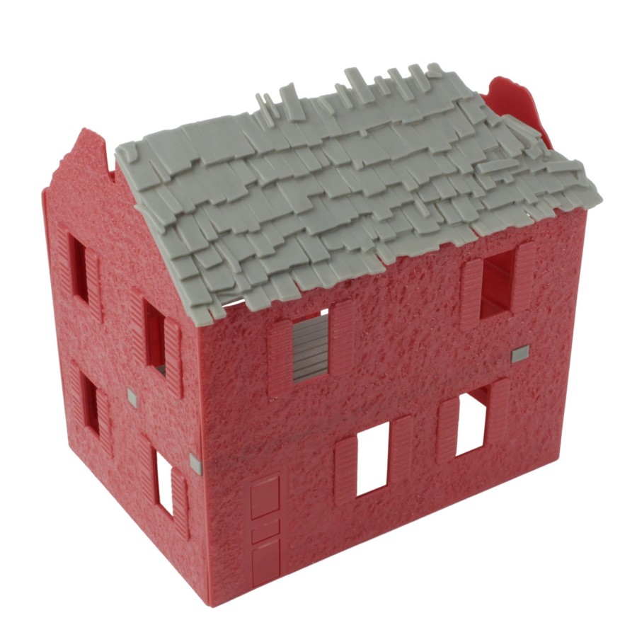 Era BMC Toys | Bmc Ww2 Bombed French Farm House-Barn Red Plastic Army Men Playset Accessory