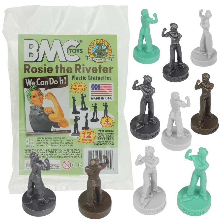 Era BMC Toys | Bmc Rosie The Riveter Plastic Figures-12Pc Classic Statue Colors