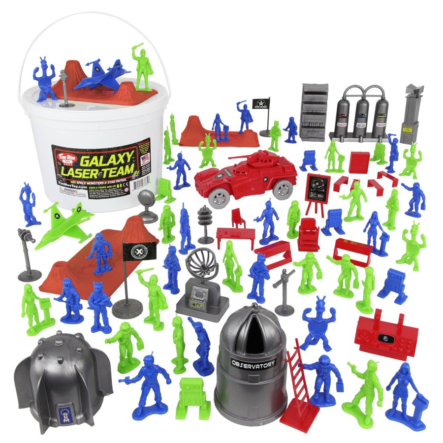 Era Tim Mee | Tim Mee Galaxy Laser Team Bucket-80Pc Sci-Fi Space Plastic Figure Mars Playset