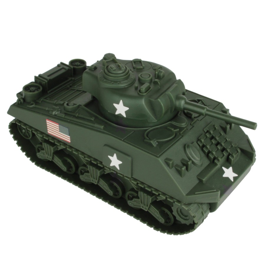 Era BMC Toys | Bmc Ww2 Sherman M4 Tank-Dark Green 1:32 Military Vehicle For Plastic Army Men