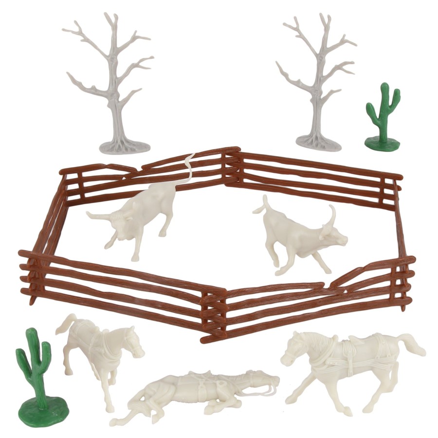 Era BMC Toys | Bmc Cts Desert Western Ranch-15Pc Plastic Figure Playset Diorama Accessories