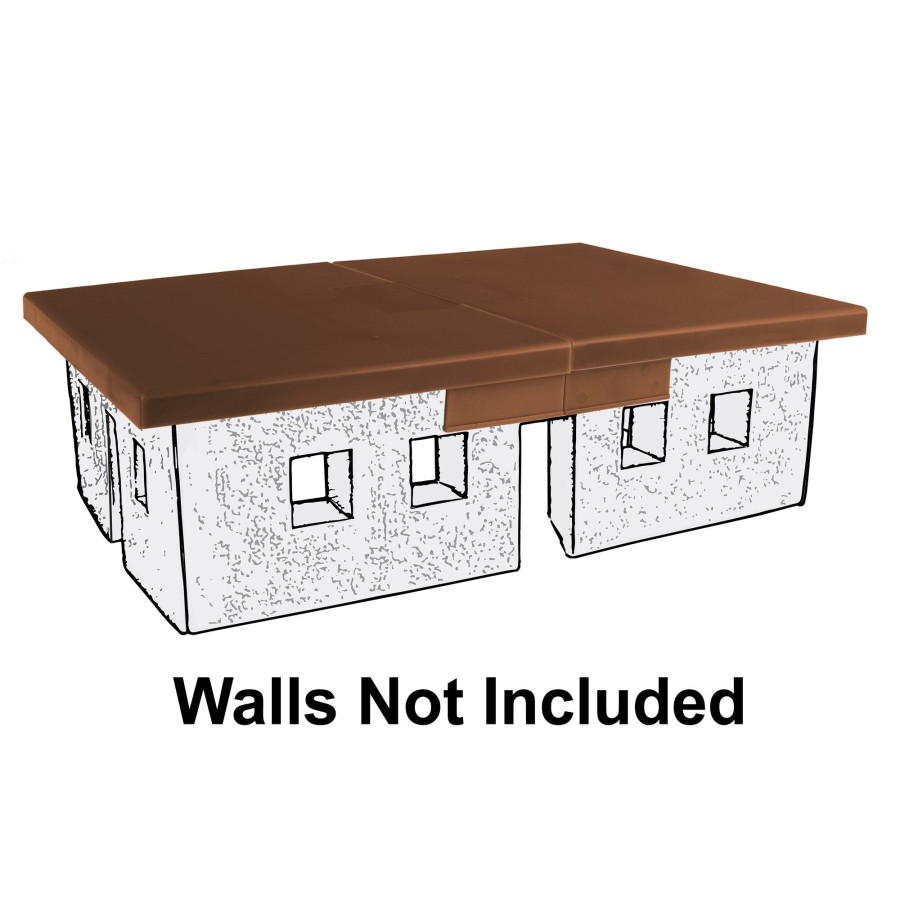 Era BMC Toys | Bmc Ww2 Blockhouse Roof-Brown Plastic Army Men Playset Building Accessory