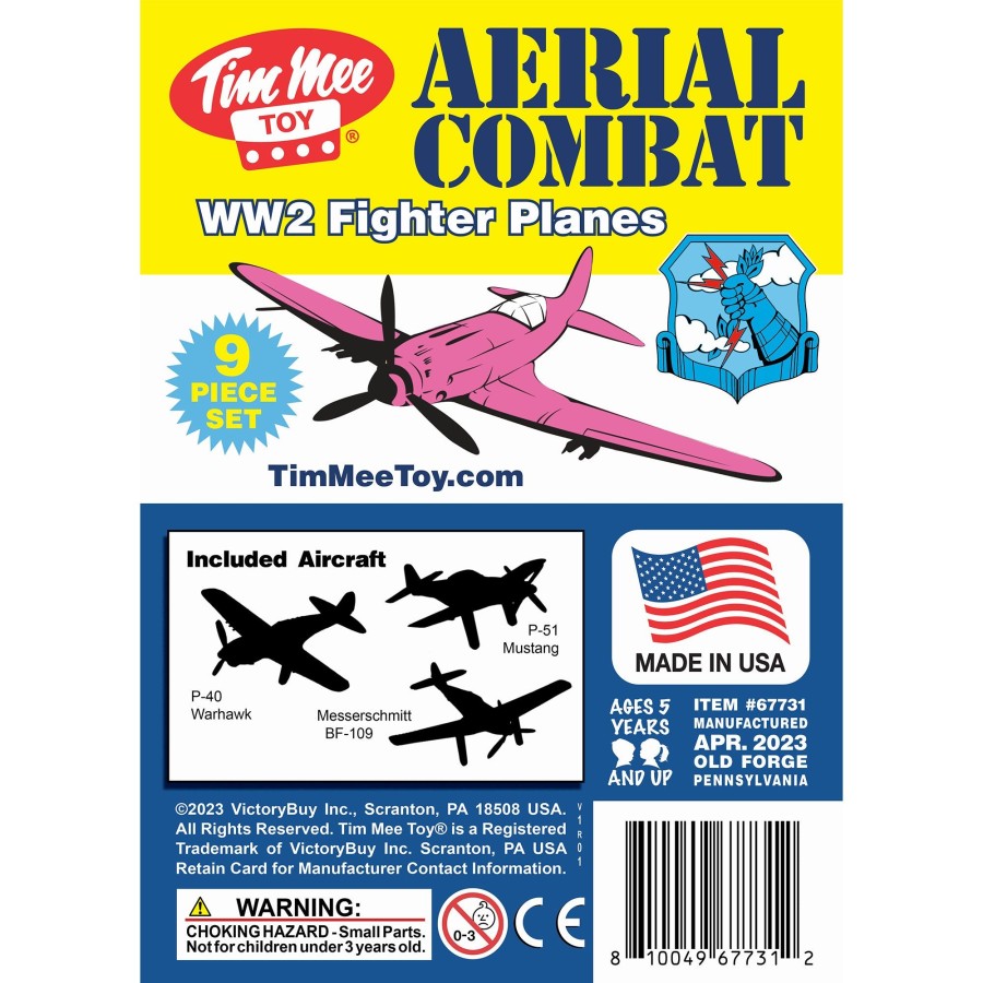 Era Tim Mee | Timmee Ww2 Fighter Ace Planes-Pink 9Pc Plastic Army Men Airplanes Usa Made