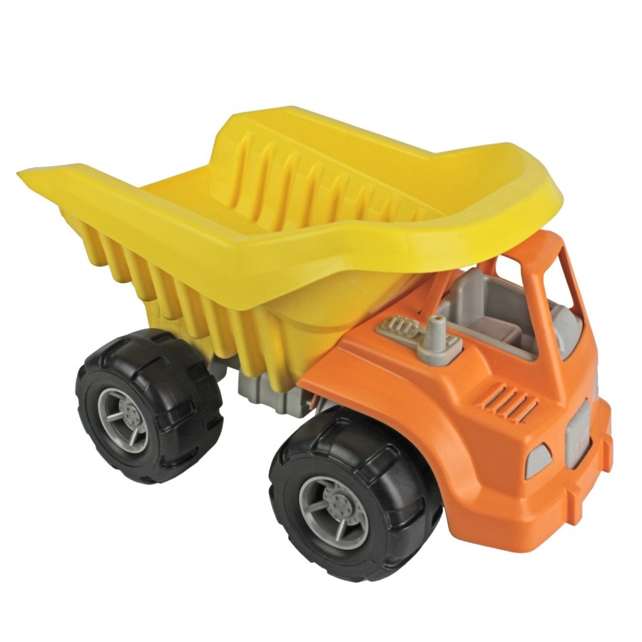 Product Line Tim Mee | Timmee Big Plastic Dump Truck Orange Cab & Yellow Dump 15In-Usa Made