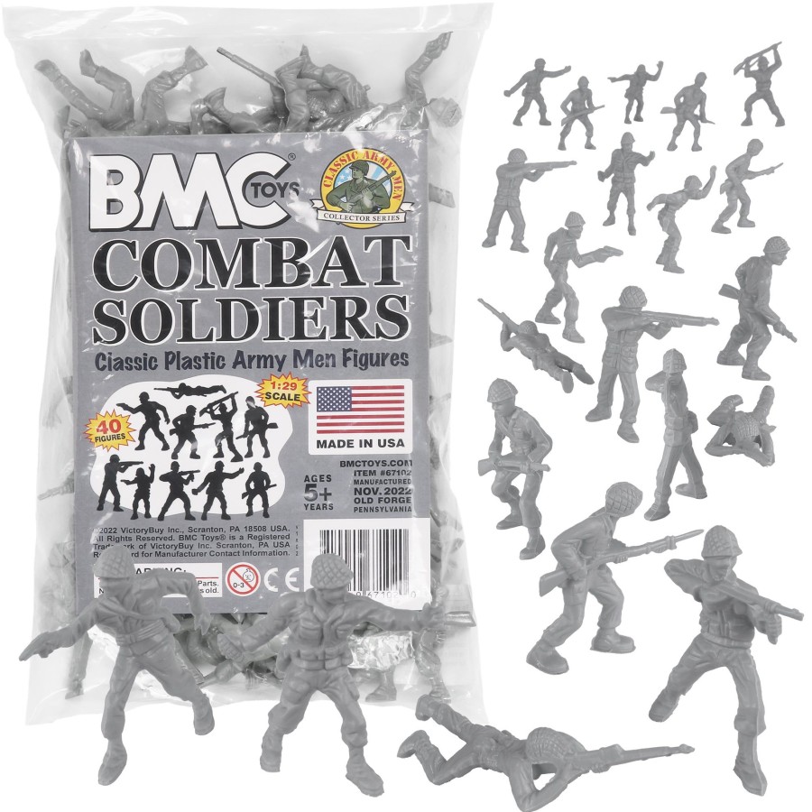 Era BMC Toys | Bmc Classic Plastic Army Men-40Pc Gray Ww2 Soldier Figures-Made In Usa