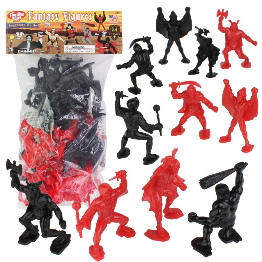 Era Tim Mee | Timmee Legendary Battle Fantasy Figures-3 Inch Red Vs Black 24Pc Set-Us Made