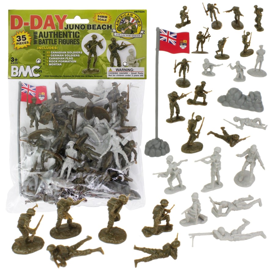 Era BMC Toys | Bmc Ww2 D-Day Juno Beach Plastic Army Men-35Pc Canada & German Soldier Figures