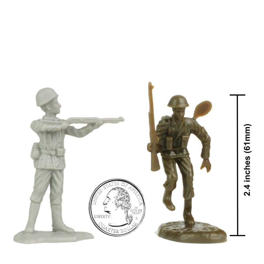 Era BMC Toys | Bmc Ww2 D-Day Juno Beach Plastic Army Men-35Pc Canada & German Soldier Figures