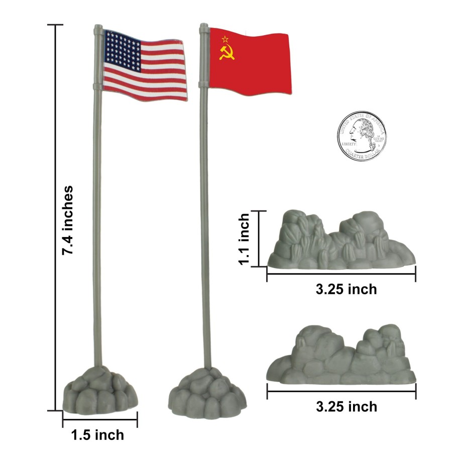 Era BMC Toys | Bmc Ww2 Allies And Axis Plastic Army Men Flags 10Pc Military Playset Accessories