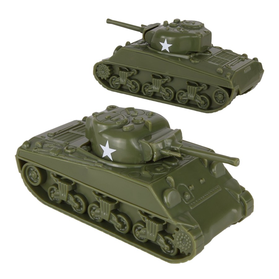 Era BMC Toys | Bmc Cts Ww2 Sherman M4 Tanks-Od Green 2Pc 1:38 Plastic Army Men Vehicles