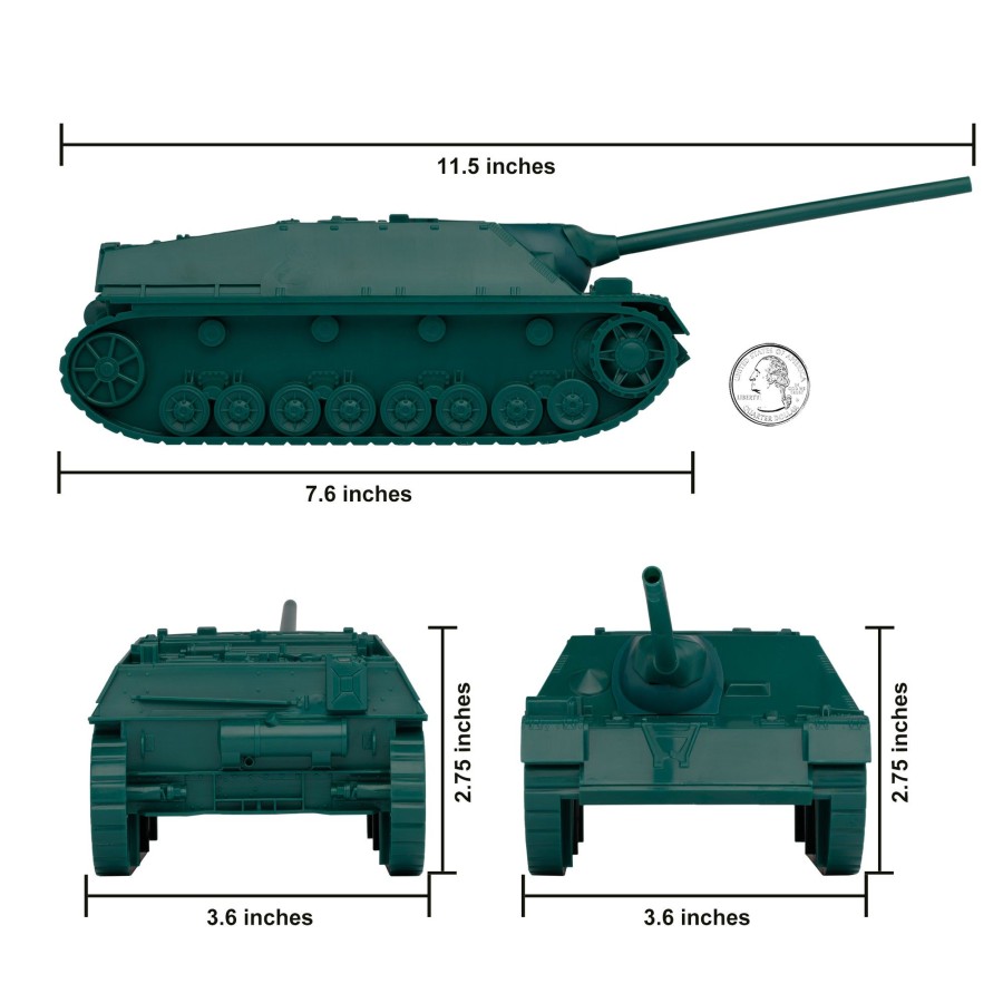 Era BMC Toys | Bmc Ww2 German Jagdpanzer Tank Destroyer-Forest Green Plastic Army Men Vehicle